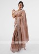 Rosy Brown Shimmer Silk Saree